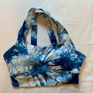 Tier Activewear Blue & White Sports Bra – Size S (NWOT)